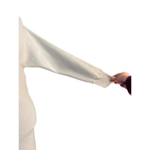 Akira Rib Sweater Dress Cream a size XL Minimalist Quiet Luxury Neutral Corpcore - Picture 9 of 13